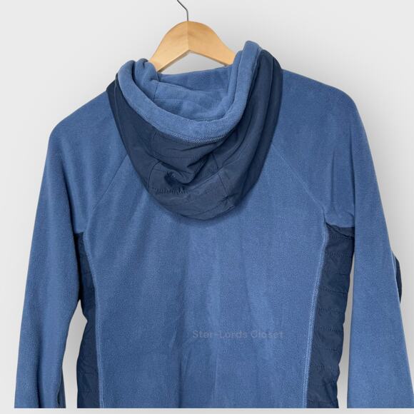 Abercrombie & Fitch Womens Fleece Zip Jacket Large Blue Colorblock Fleece Sporty - Picture 8 of 9